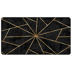 vidaXL Washable Rug Black and Gold 80x150 cm