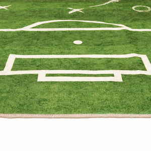 vidaXL Green Kids' Rug 160x230 cm Football Field Washable
