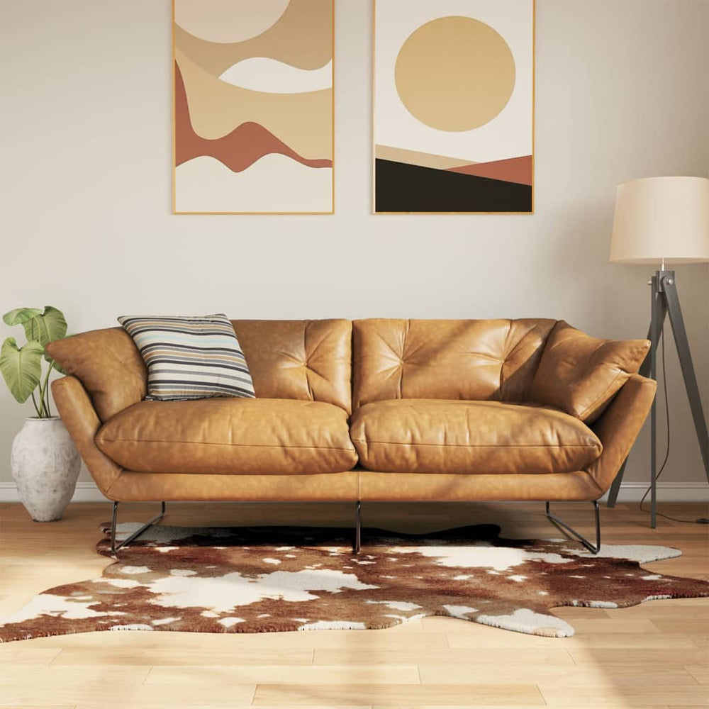 vidaXL Rug Brown & White 120x170 cm Cow Pattern Washable
