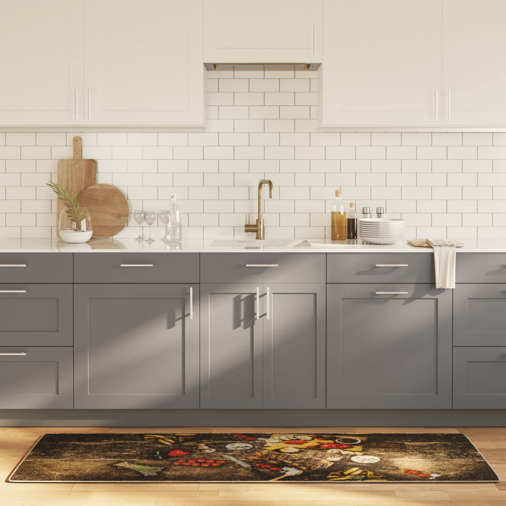 vidaXL Kitchen Runner Multicolor 60x180 cm Washable