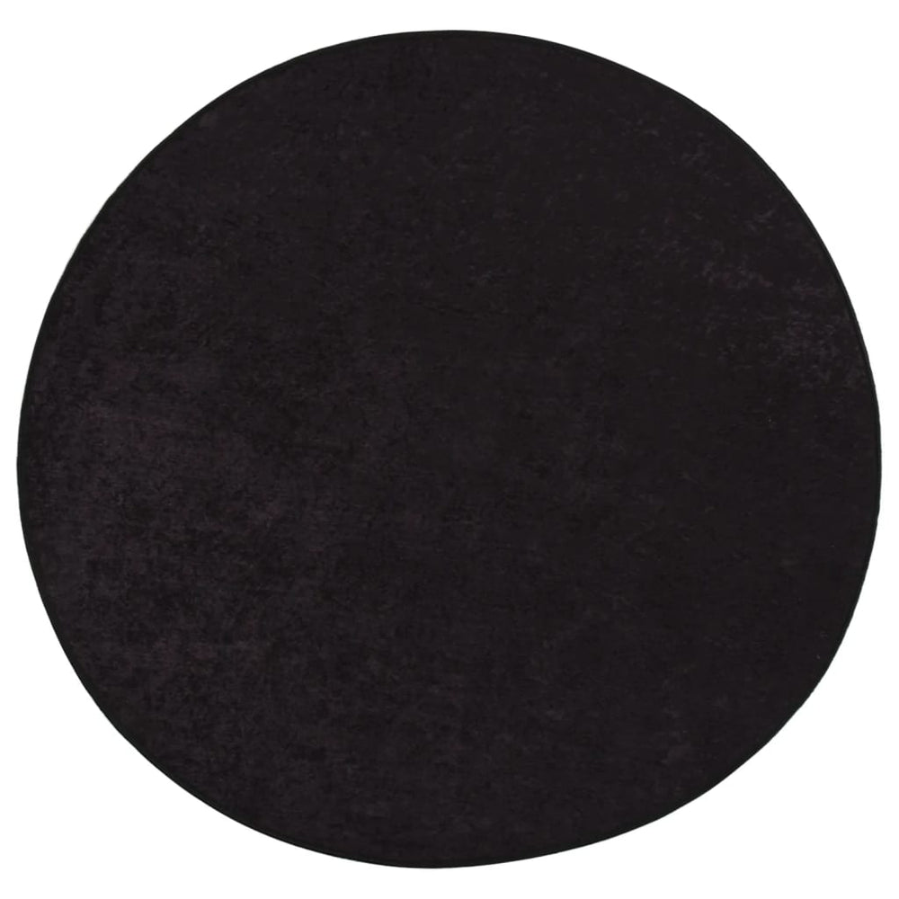 vidaXL Washable Rug Anthracite Ø 200 cm
