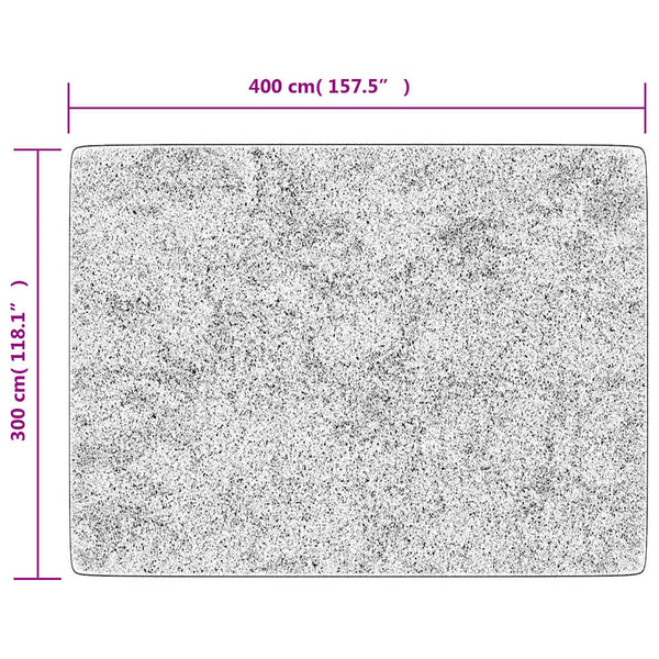 vidaXL Washable Rug Grey 400x300 cm