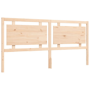 vidaXL Solid Wood Bed with Headboard 180x200 cm