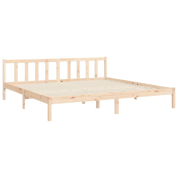 vidaXL Solid Wood Bed with Headboard 180x200 cm