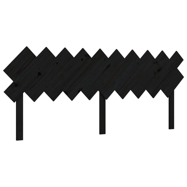 vidaXL Solid Wood Bed with Headboard Black 200x200 cm