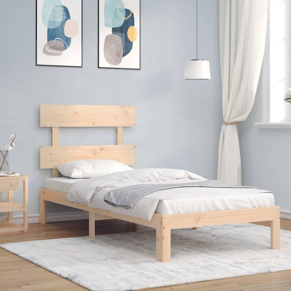 vidaXL Solid Wood Bed Frame without Mattress Pine Wood