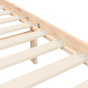 vidaXL Solid Wood Bed with Headboard