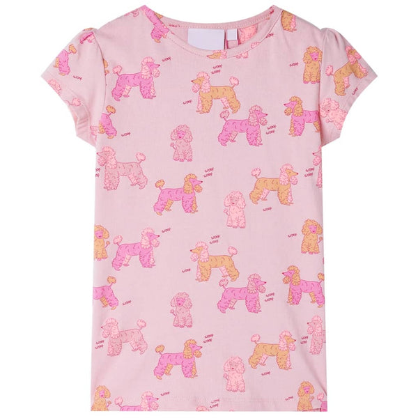 Kids' Short-Sleeved Pyjamas Light Pink 104