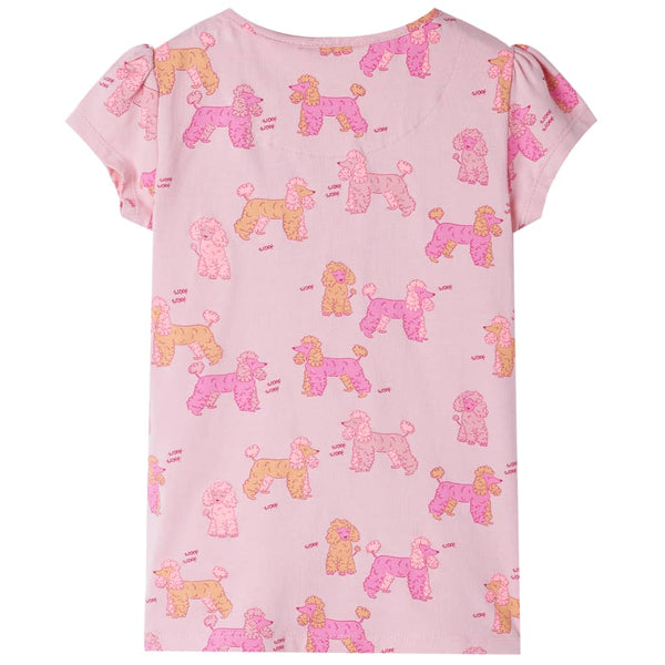 Kids' Short-Sleeved Pyjamas Light Pink 104