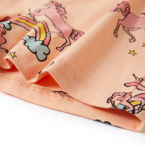 Kids' Short-Sleeved Pajamas Light Orange 104