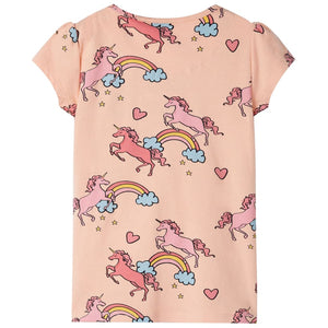 Kids' Short-Sleeved Pajamas Light Orange 104