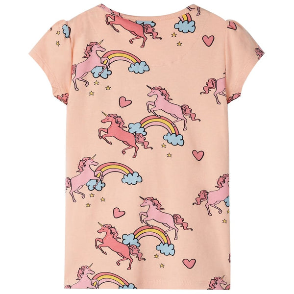 Kids' Short-Sleeved Pajamas Light Orange 104