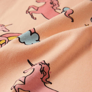 Kids' Short-Sleeved Pajamas Light Orange 104