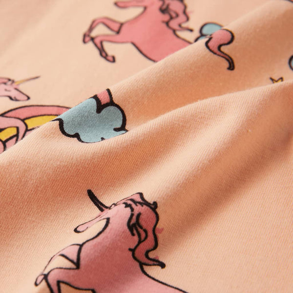 Kids' Short-Sleeved Pajamas Light Orange 104
