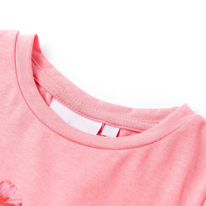 Kids' T-Shirt Neon Pink 140