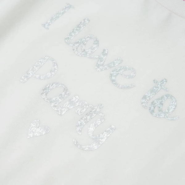 Kids' T-shirt with ruffle sleeves White 104