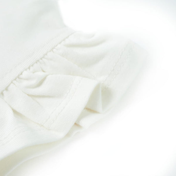 Kids' T-shirt with ruffle sleeves White 104