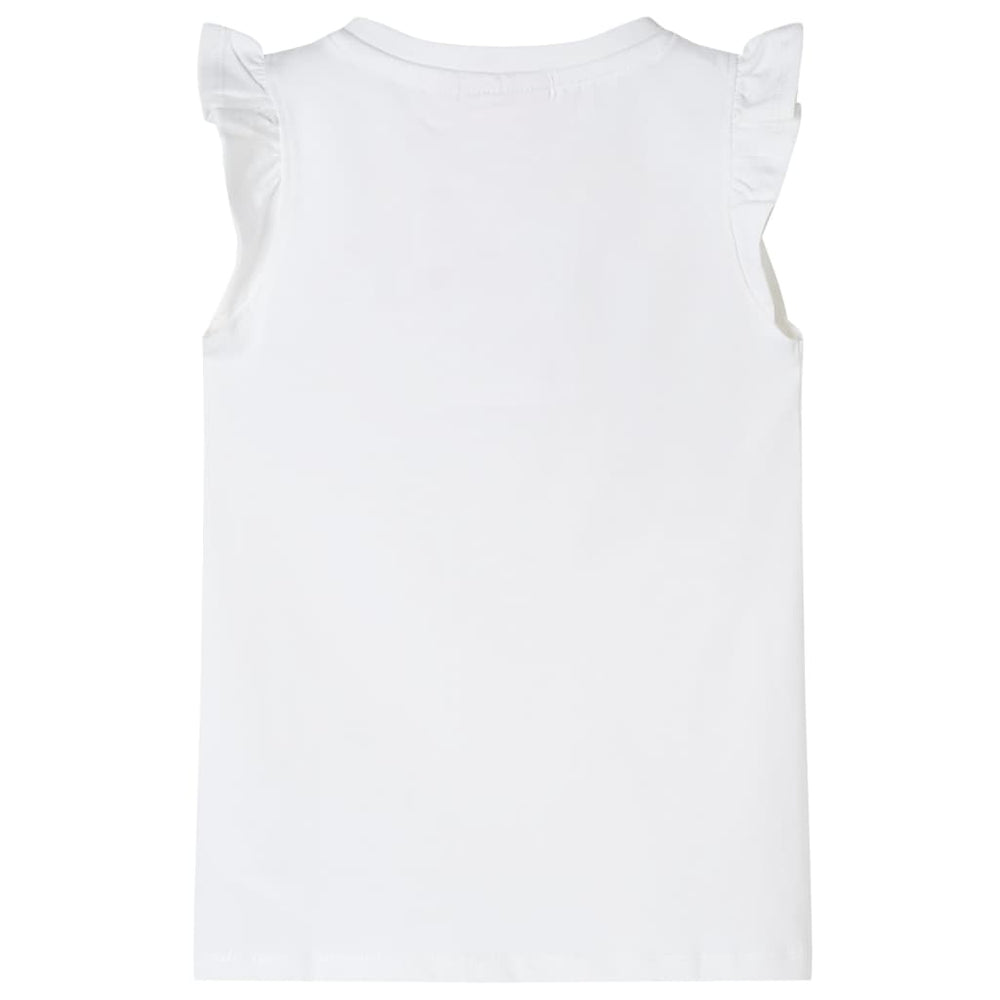 Kids' Ruffle Sleeve T-Shirt White 116