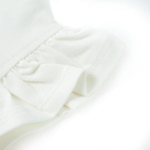 Girls' Ruffle Sleeve T-Shirt White 140