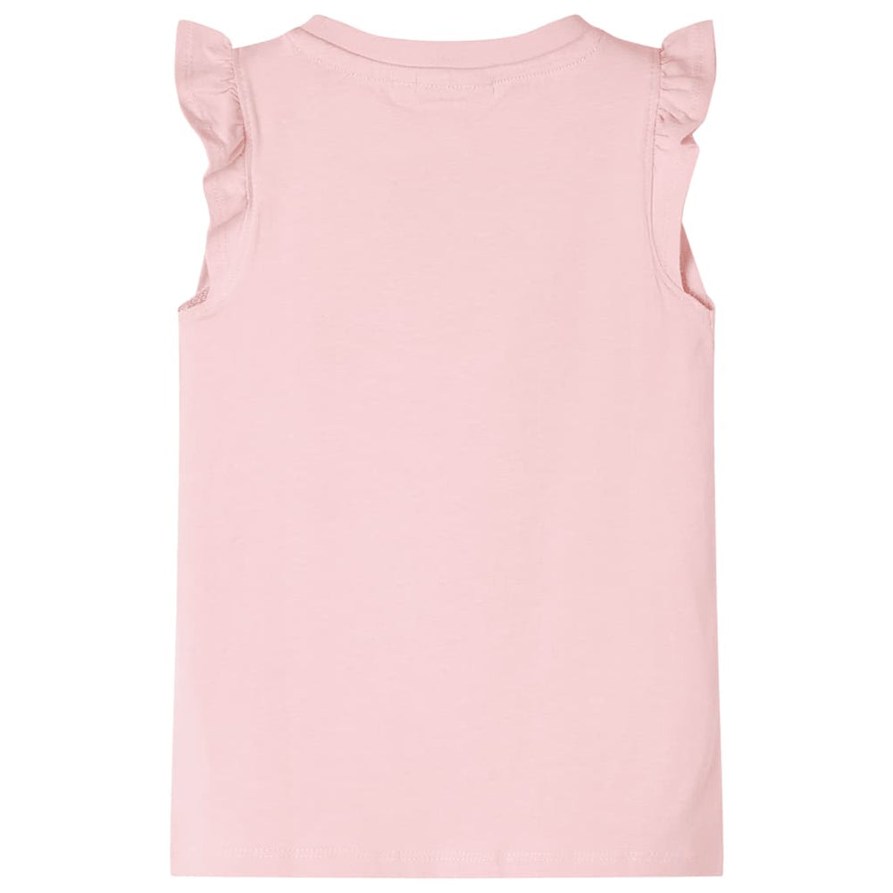 Girls' Ruffle-Sleeve T-shirt Light Pink 104