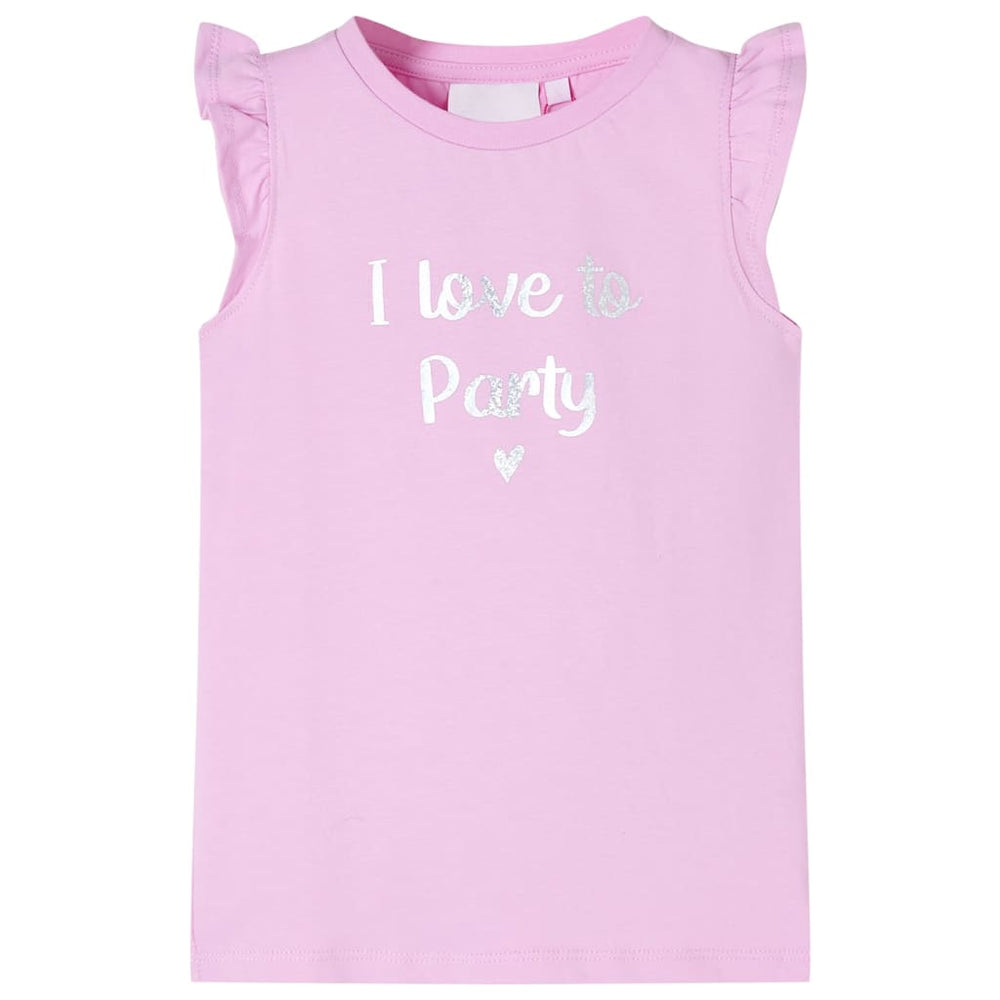 Kids' Ruffle Sleeve T-Shirt Purple 104