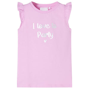 Kids' Ruffle Sleeve T-Shirt Purple 104