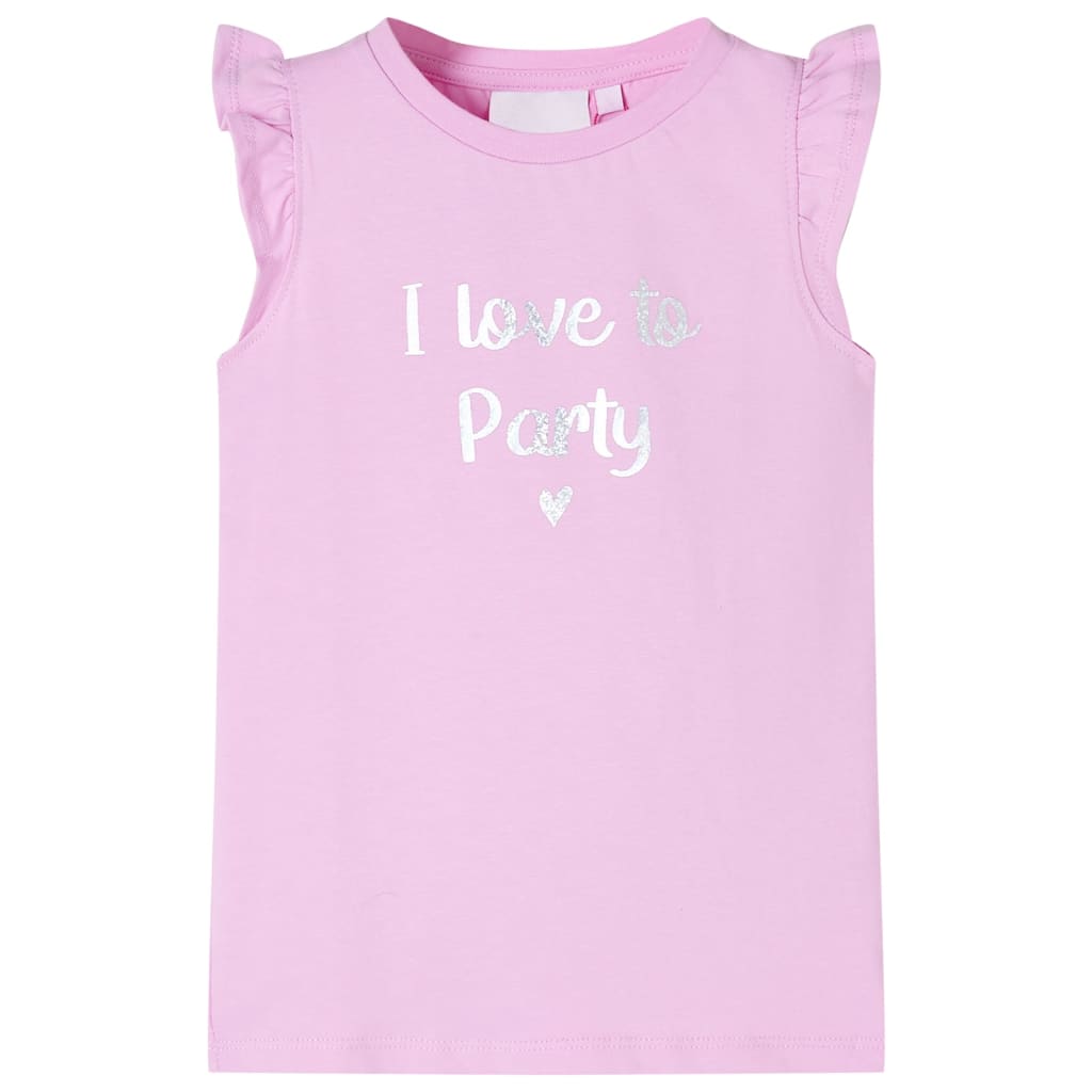 Kids' Ruffle Sleeve T-Shirt Purple 104