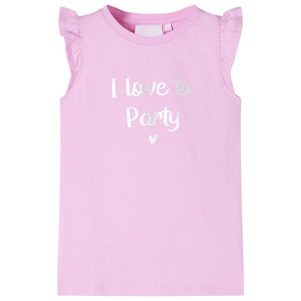 Children's T-shirt with ruffle sleeves Purple 116