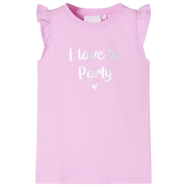 Children's T-shirt with ruffle sleeves Purple 116