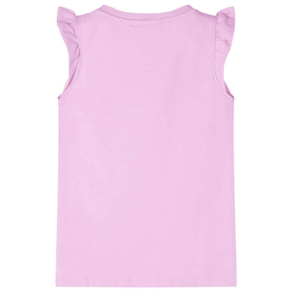Girls' Ruffled Sleeve T-Shirt Purple 128