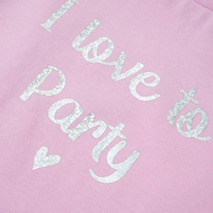 Girls' Ruffled Sleeve T-Shirt Purple 128