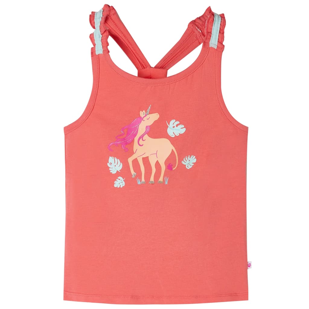 Kids' Coral Pink Tank Top 116