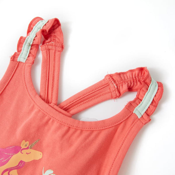 Kids' Tank Top Coral Pink 140