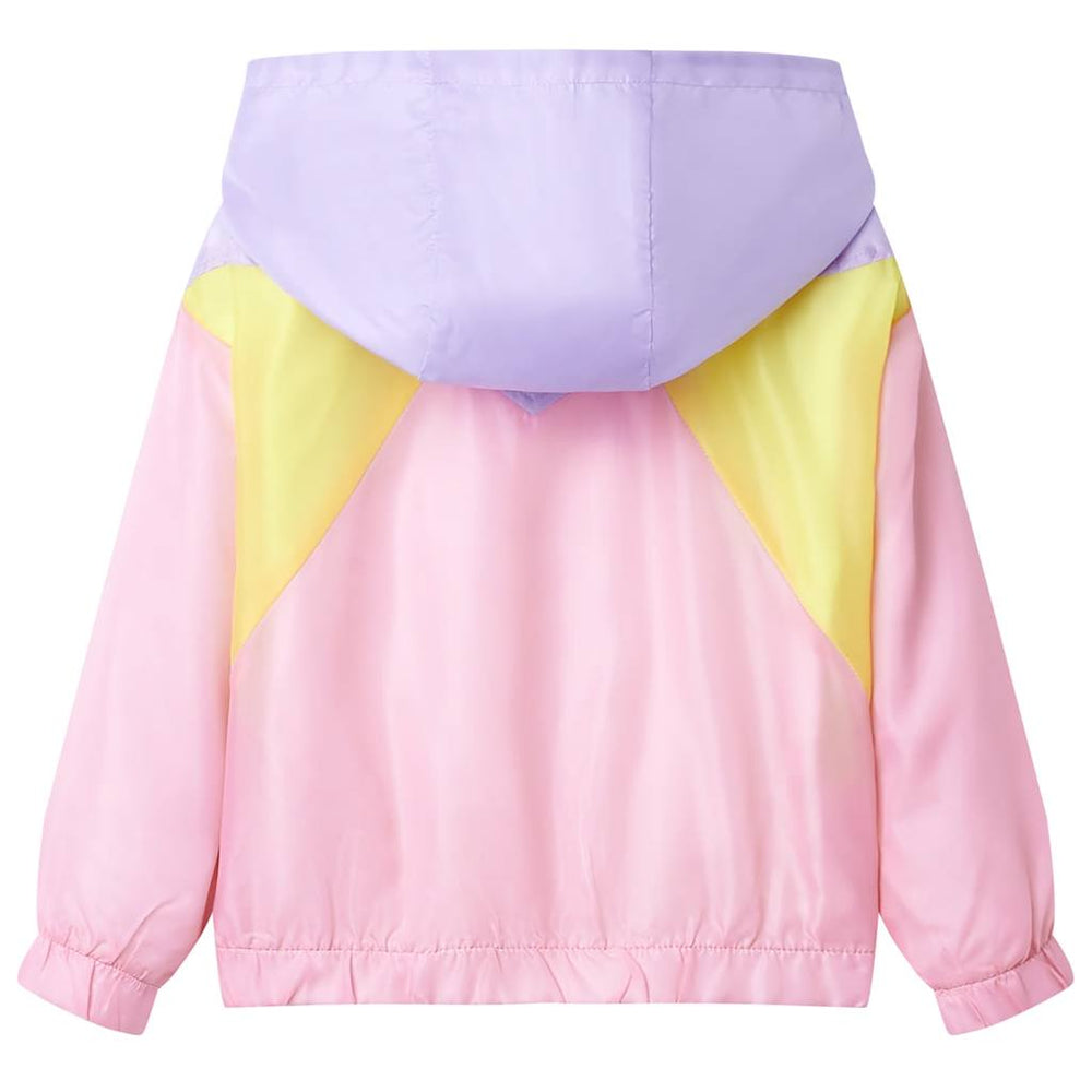 Kids' Multicolored Hooded Jacket with Zipper, Size 116