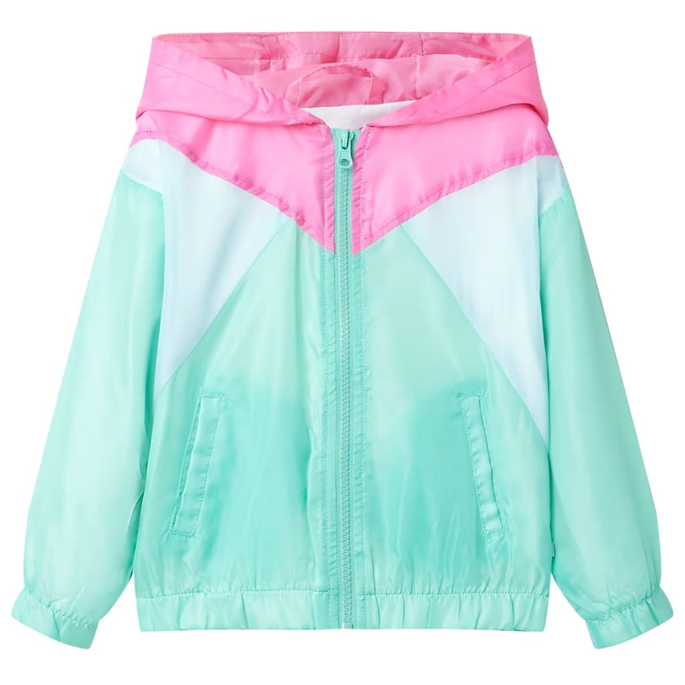 Kids' Hooded Zipper Jacket Multicolored 128