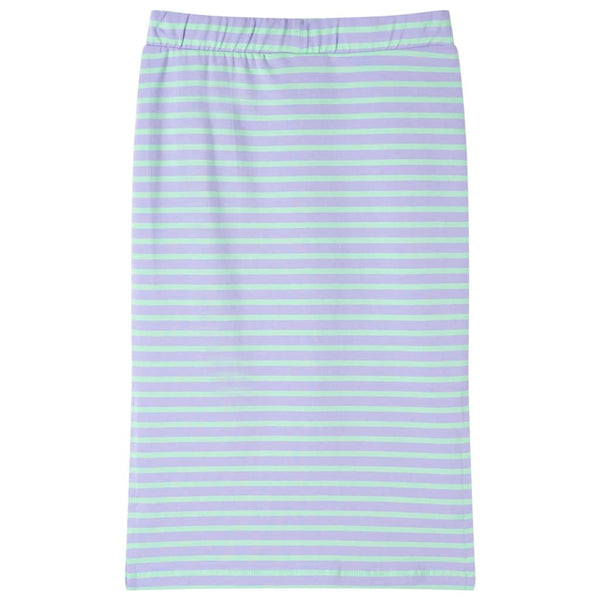 Girls' Skirt with Stripes Straight Bright Mint Green 116