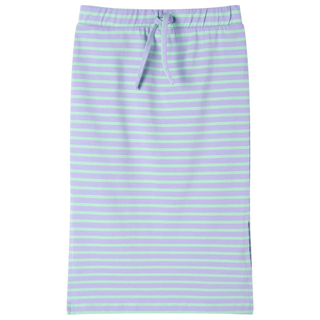 Children's Skirt with Stripes Straight Light Mint Green 128