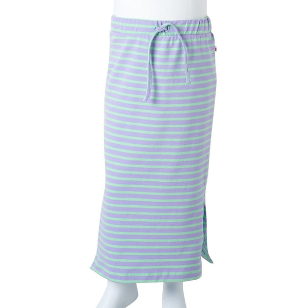 Children's Skirt with Stripes Straight Light Mint Green 128