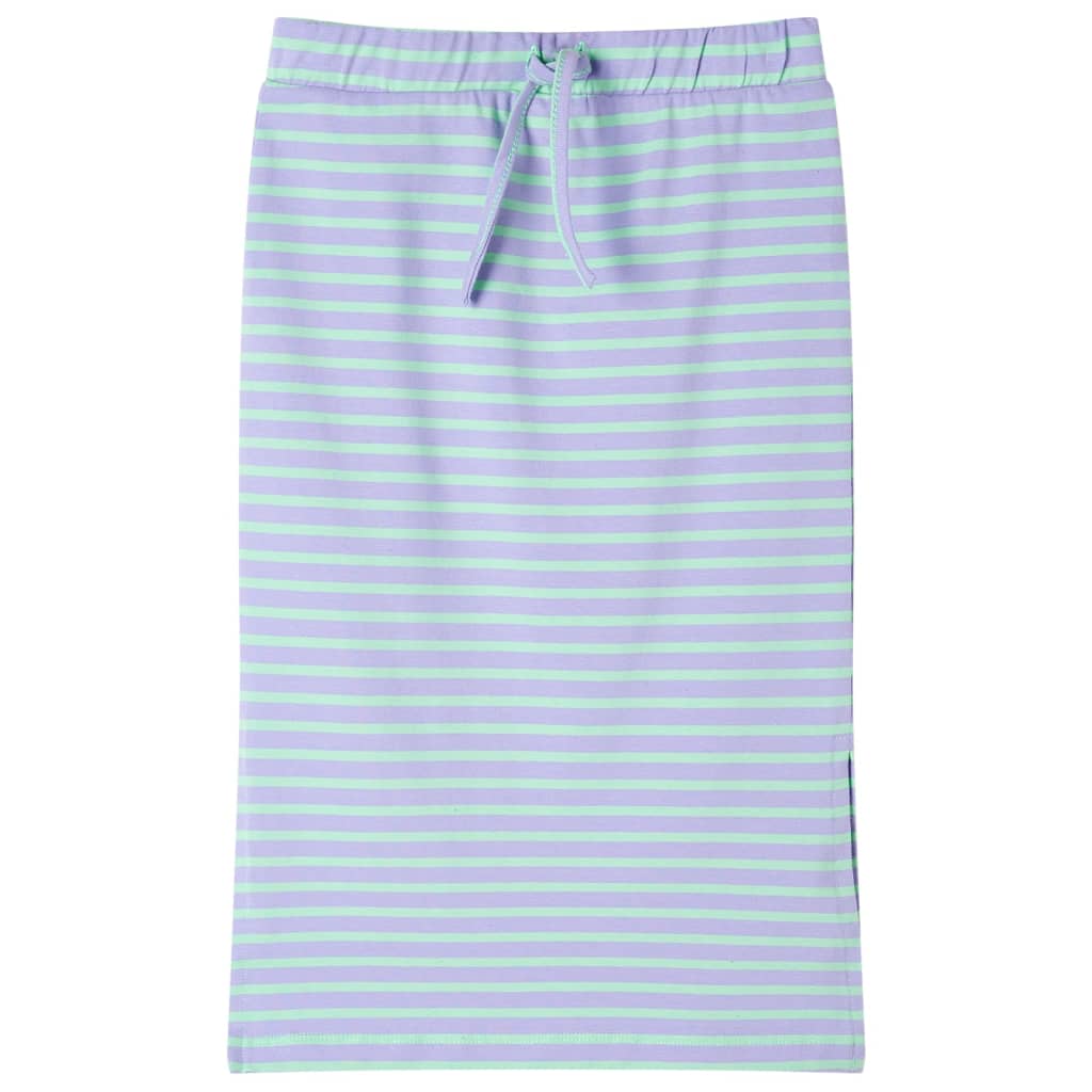 Kids' Striped Straight Skirt Light Mint Green 140