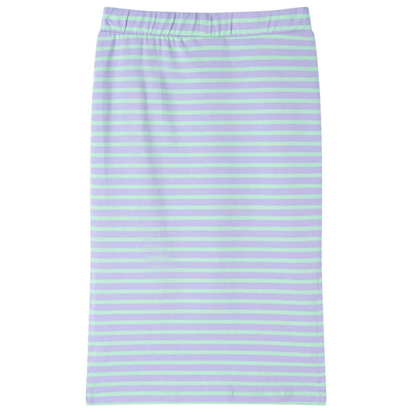 Kids' Striped Straight Skirt Light Mint Green 140