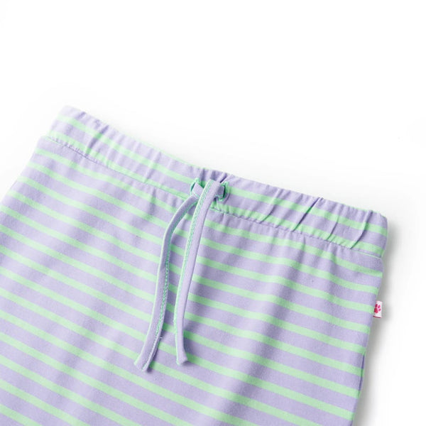 Kids' Striped Straight Skirt Light Mint Green 140