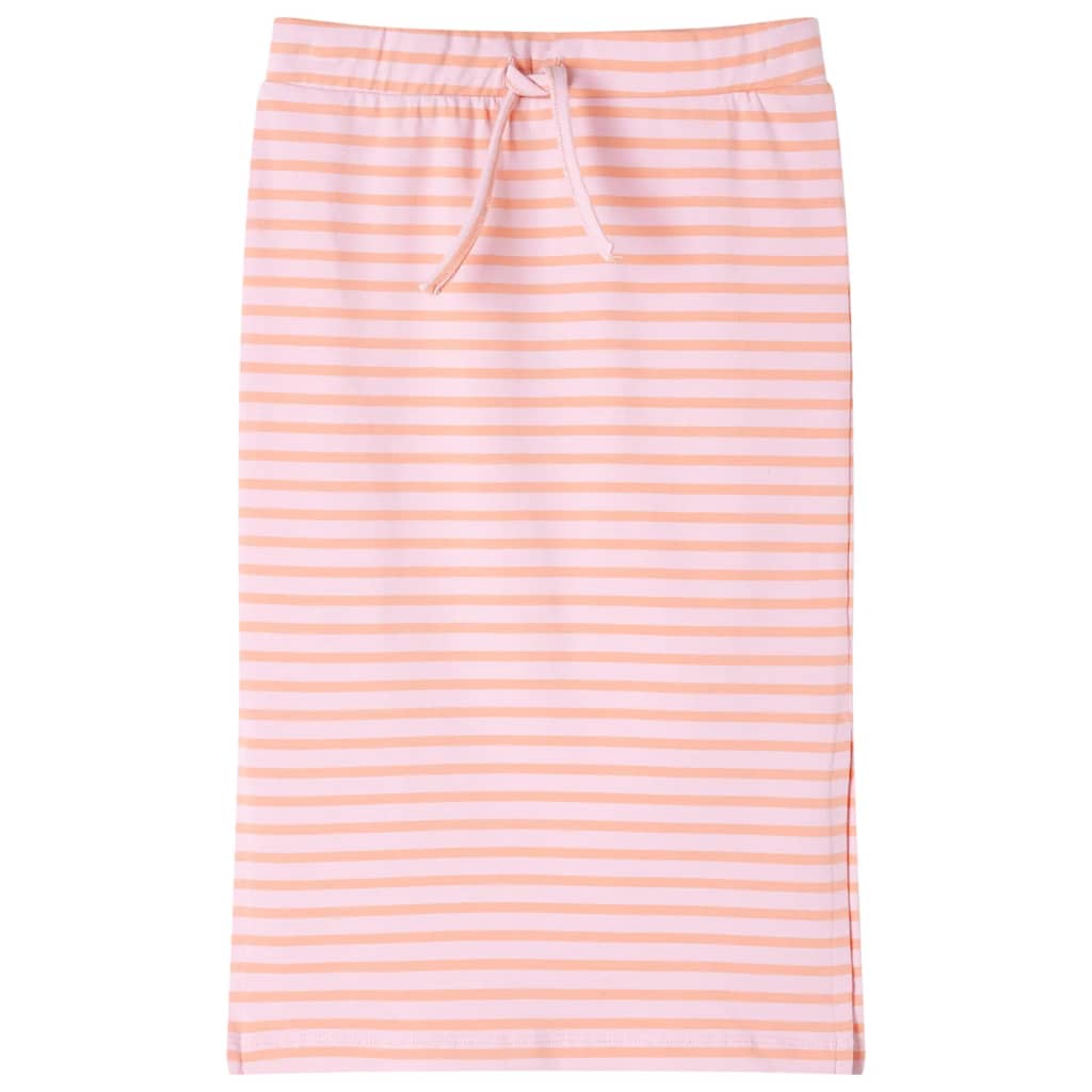Girls' Skirt with Stripes Straight Pink 128