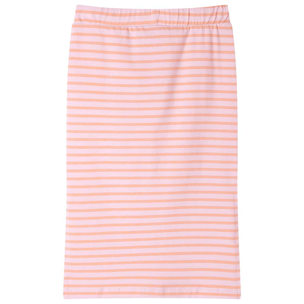 Girls' Skirt with Stripes Straight Pink 128