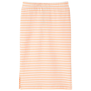 Girls' Striped Skirt Straight Neon Orange 128