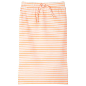 Children's Skirt with Stripes Straight Neon Orange 140