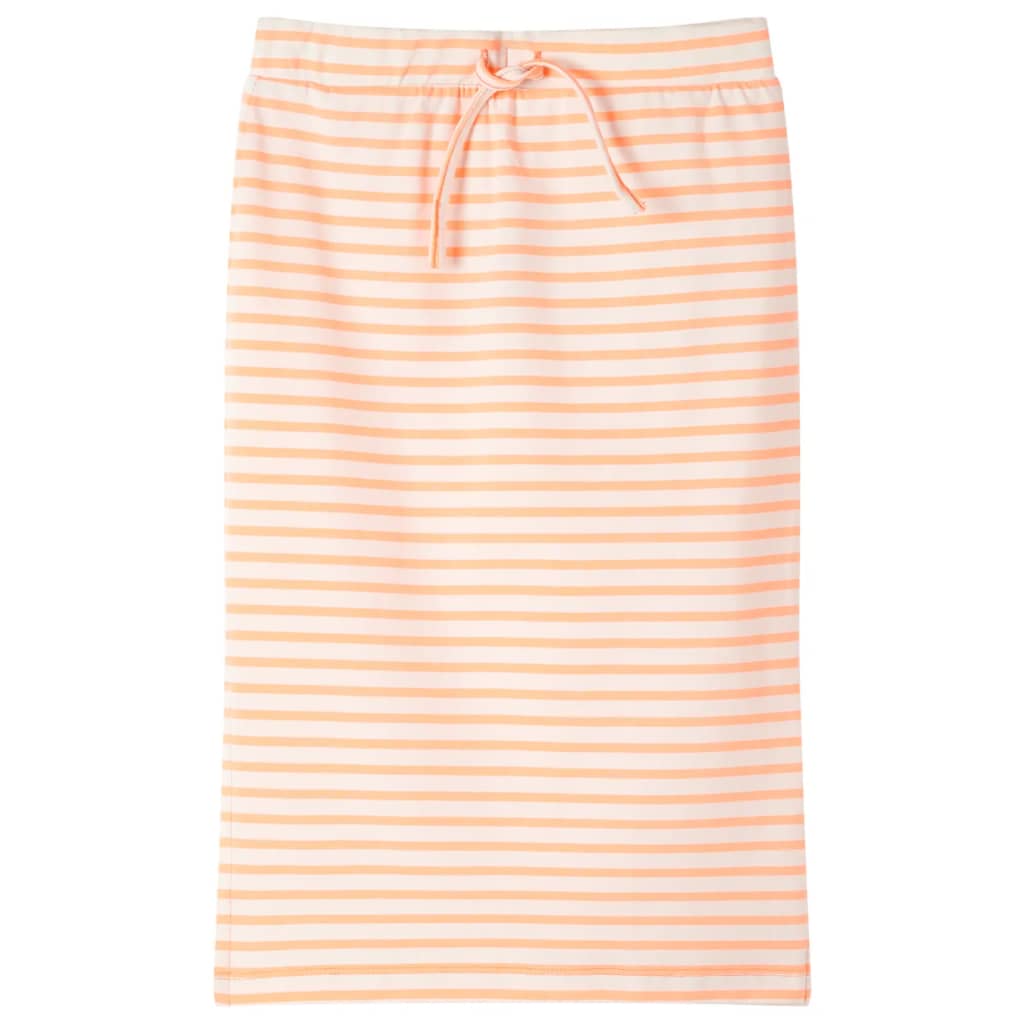 Children's Skirt with Stripes Straight Neon Orange 140