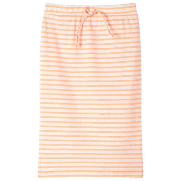 Children's Skirt with Stripes Straight Neon Orange 140