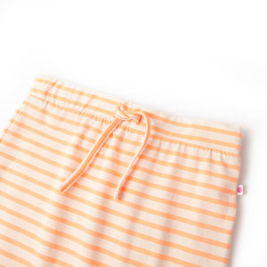 Children's Skirt with Stripes Straight Neon Orange 140