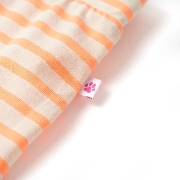 Children's Skirt with Stripes Straight Neon Orange 140
