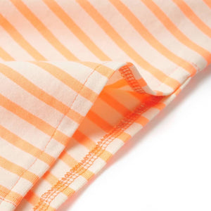 Children's Skirt with Stripes Straight Neon Orange 140